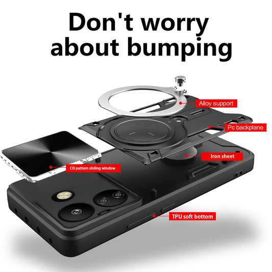 Case for Xiaomi Poco C65 / Redmi 13C, Techsuit, CamGuard Pro, Black