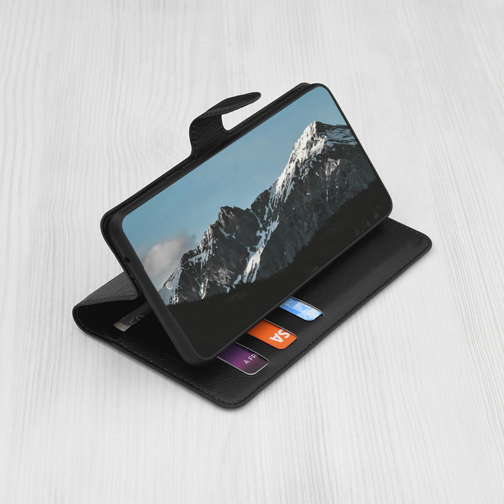 Case for Xiaomi Redmi Note 15 Pro 5G, Techsuit, Leather Folio, Black