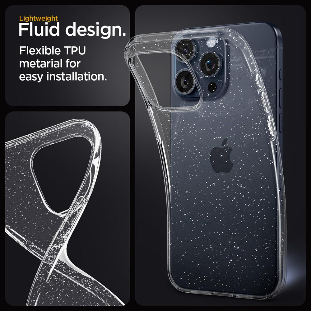 Case for Xiaomi Redmi Note 15 Pro 5G, Techsuit, SparkleSkin, Transparent