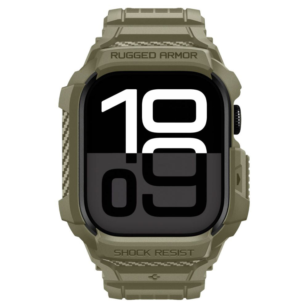 Spigen Rugged Armor Pro V2 Case for Apple Watch Series 10 / 11 46mm, Khaki