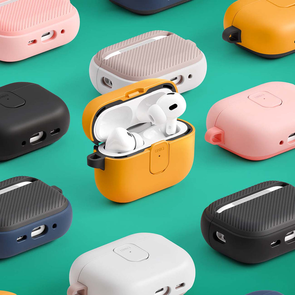 UNIQ Clyde Case for Apple AirPods 4, Beige Gray