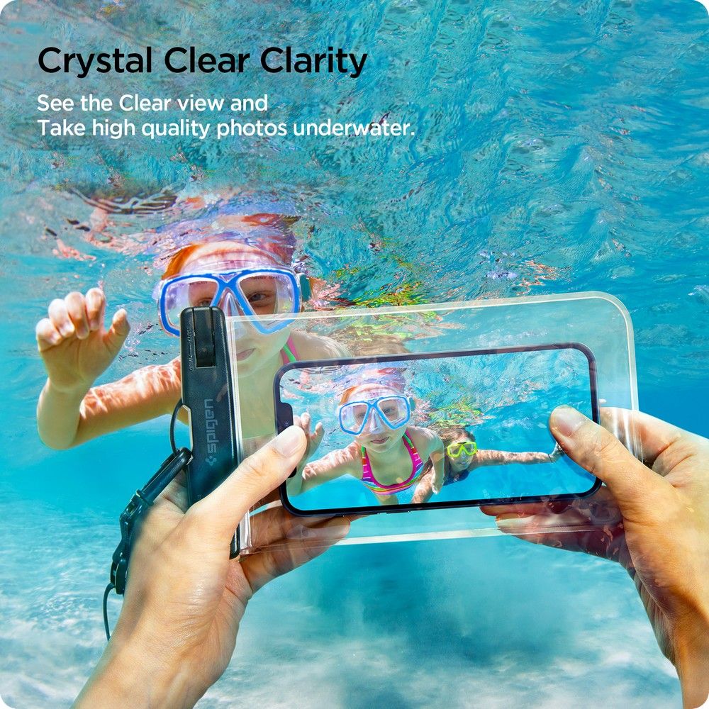 Universal Waterproof Case for Phone max. 3.5inch - 7inch, Spigen, A601, Set of 2 pieces, Transparent AMP03098