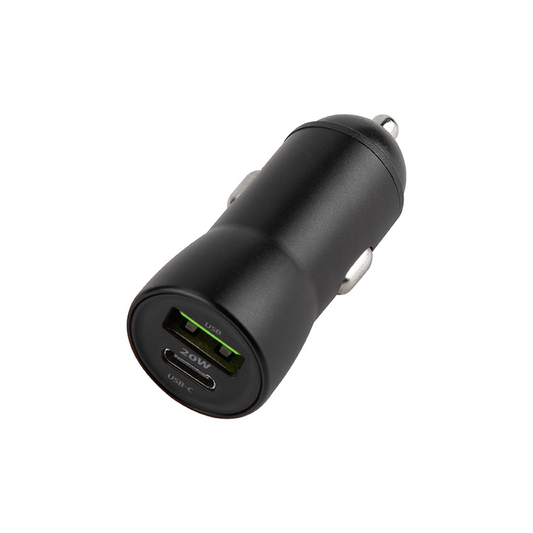 Car Charger with USB-C Cable MaXlife MXCC-04, 20W, 3A, 1 x USB-A - 1 x USB-C, Black