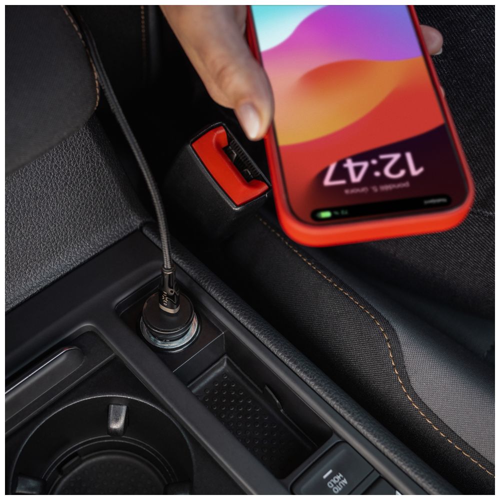 Fixed Auto Charger, 30W, 3A, 1 x USB-C, Black