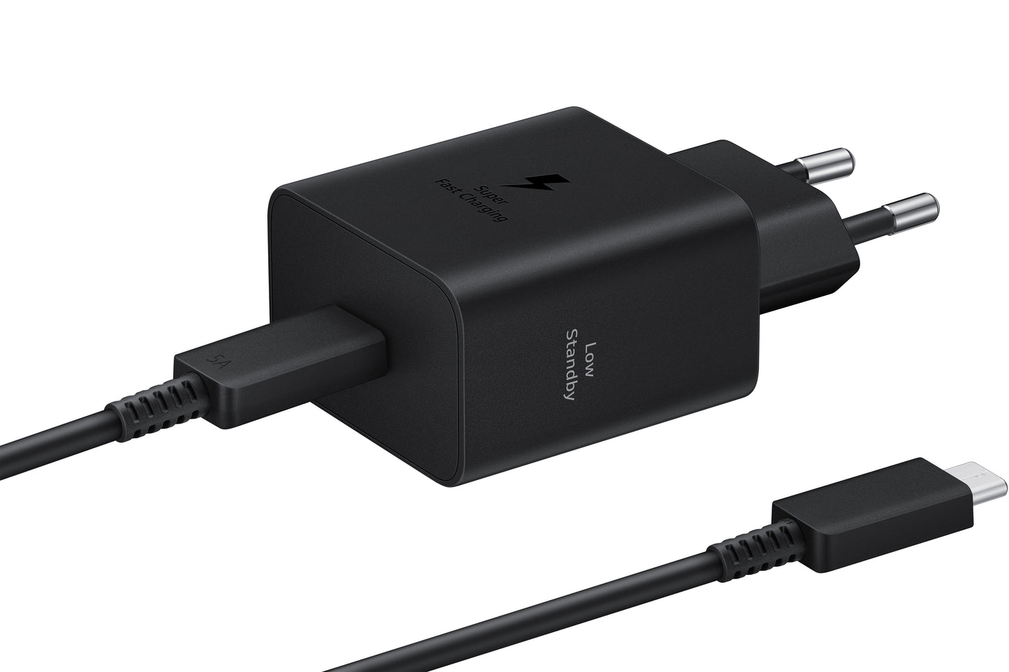Samsung USB-C Network Charger with Cable, 45W, 4.05A, 1 x USB-C, Black EP-T4511XBEGEU