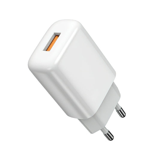 Prestico F9S Network Charger with Lightning Cable, 12W, 2.4A, 1 x USB-A, White