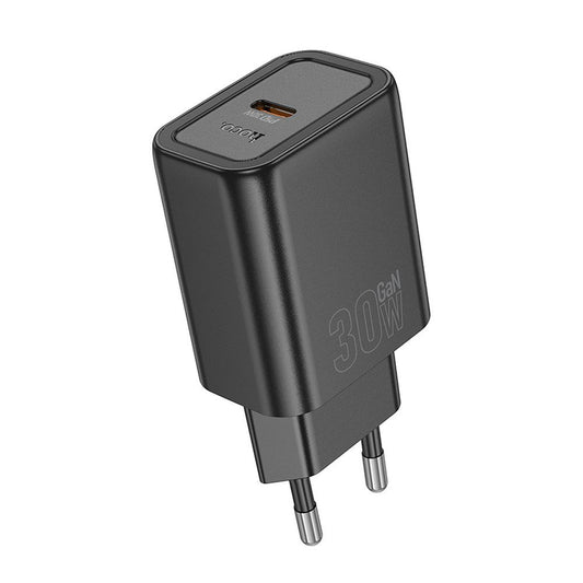 HOCO N62 Network Charger, 30W, 3A, 1 x USB-C, Black