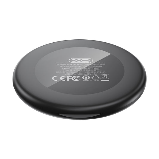 XO Design CX031 Wireless Network Charger, 15W, 1.67A, Black