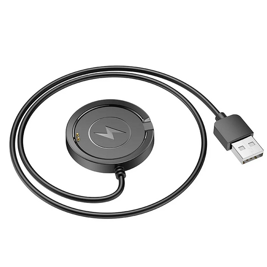 Charging Cable for HOCO Y22 Smartwatch, USB-A, Black