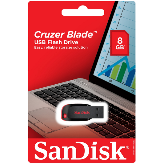 External Memory USB-A SanDisk Cruzer Blade, 8Gb SDCZ50-008G-B35