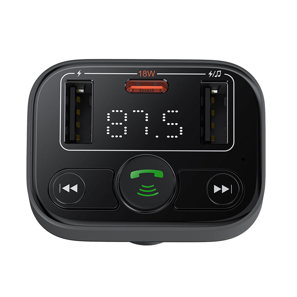Baseus S-09 Lite Bluetooth FM Modulator, 2 x USB-A - 1 x USB-C C10762300113-00