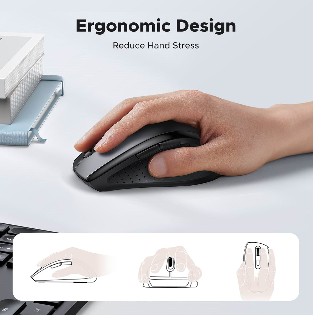 UGREEN M511 Wireless Mouse, 1600DPI, Black