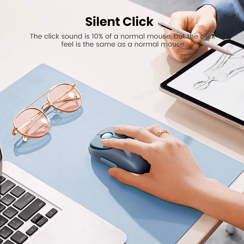 UGREEN MU102 FUN+ Wireless Mouse, 4000DPI, BT / Wi-Fi, Blue