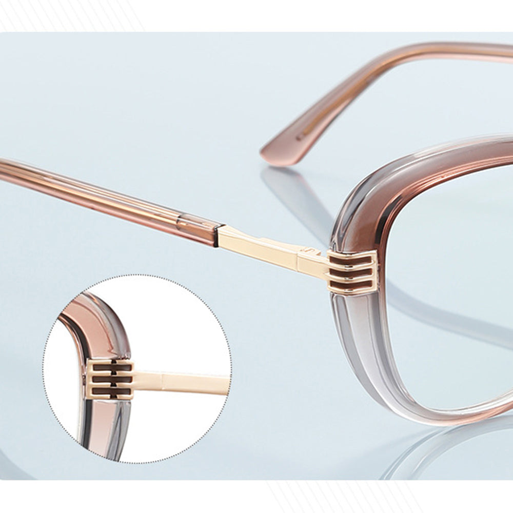 Techsuit 2265 Women's Computer Glasses, Anti-Blue Light, Light Brown