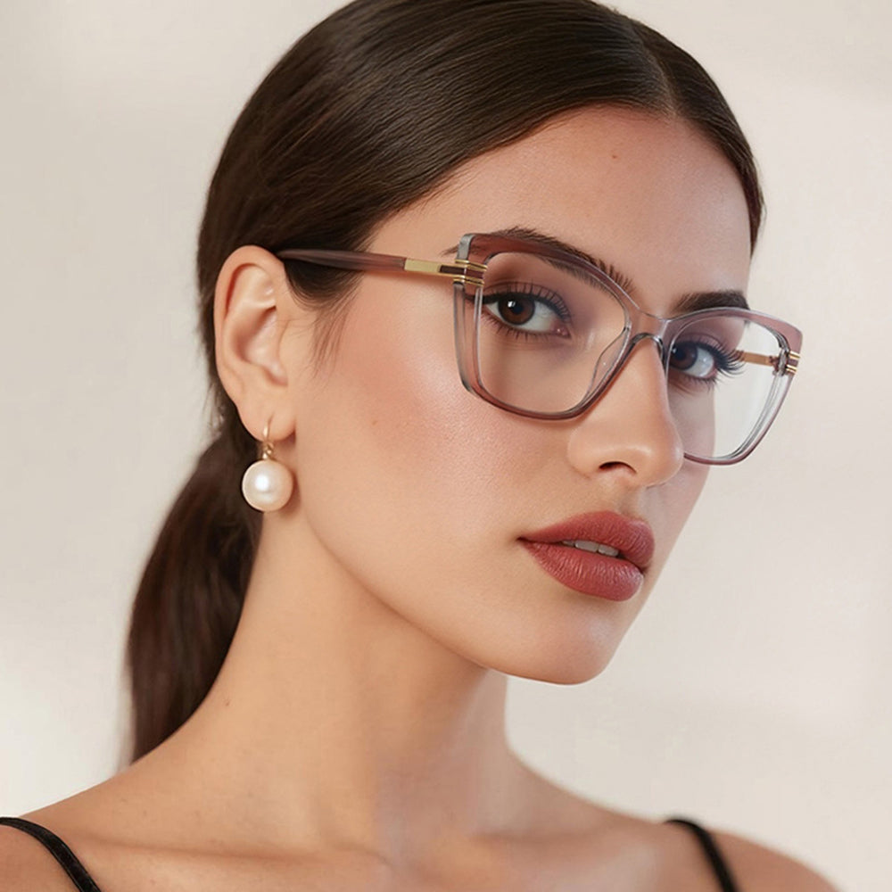 Techsuit 2273 Women's Computer Glasses, Anti-Blue Light, Brown