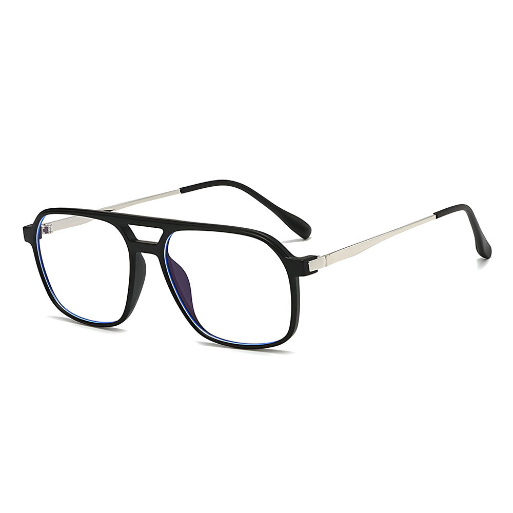 Unisex Techsuit 83092 Computer Glasses, Anti-Blue Light, Black Silver