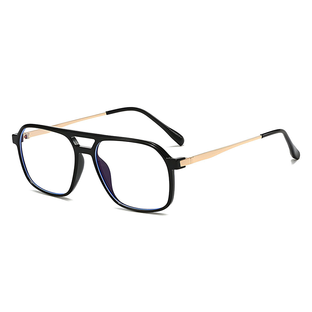 Unisex Techsuit 83092 Computer Glasses, Anti-Blue Light, Black and Gold