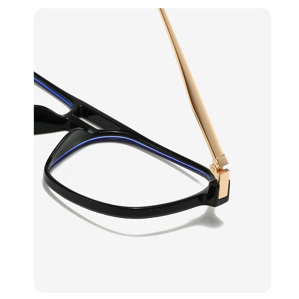 Unisex Techsuit 83092 Computer Glasses, Anti-Blue Light, Transparent Silver