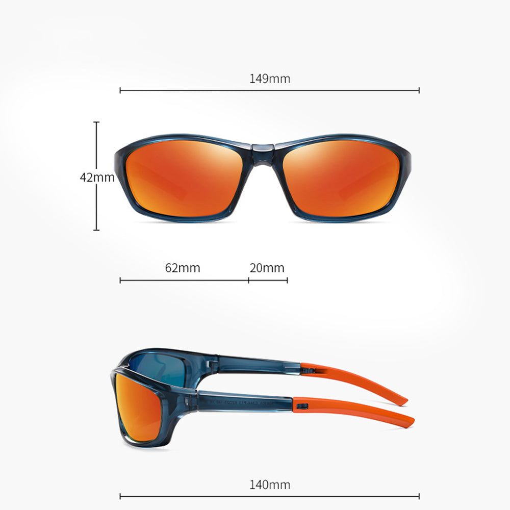 Unisex Cycling Glasses Techsuit 24101, Polarized, Gray Blue