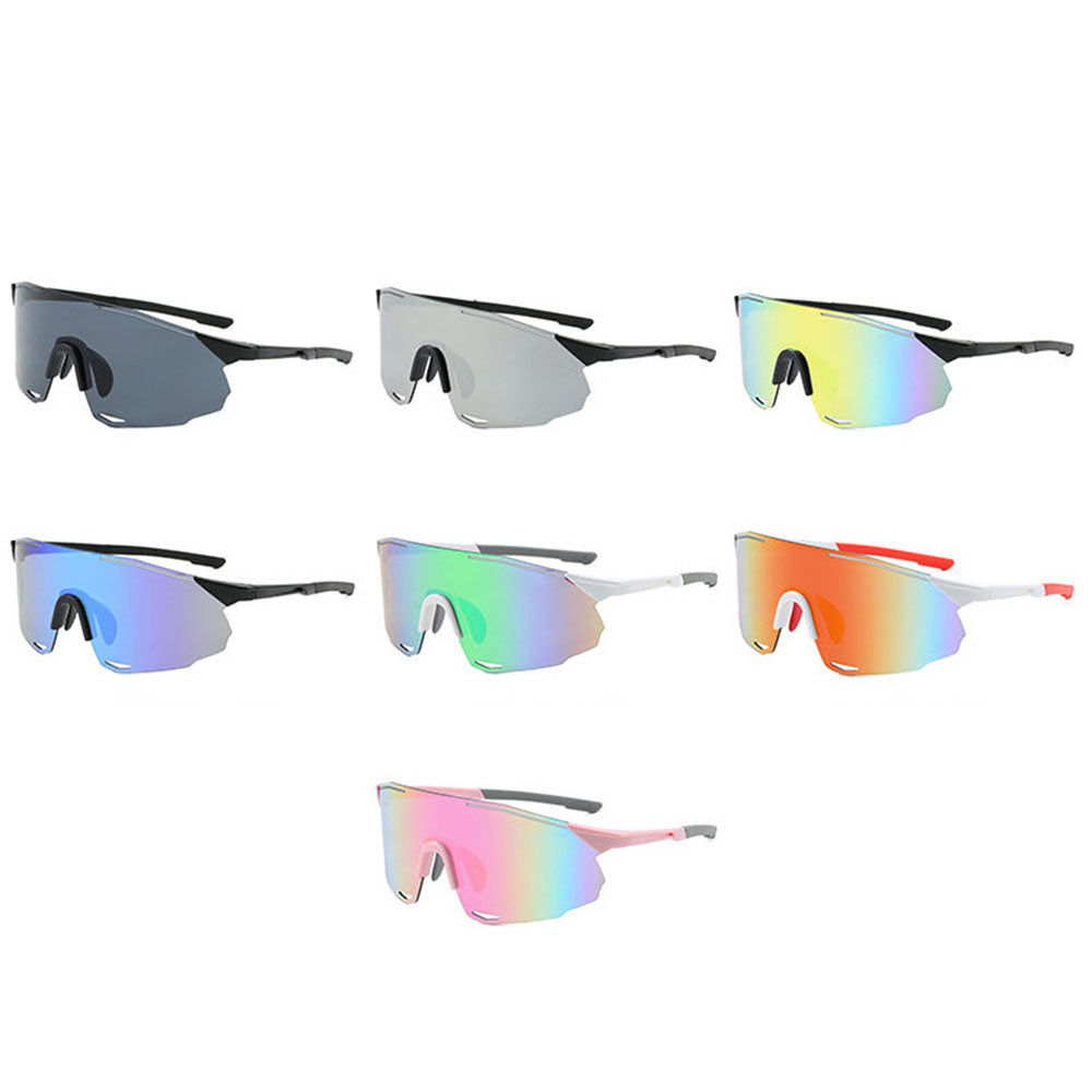 Unisex Techsuit 8853 Cycling Glasses, Black Silver