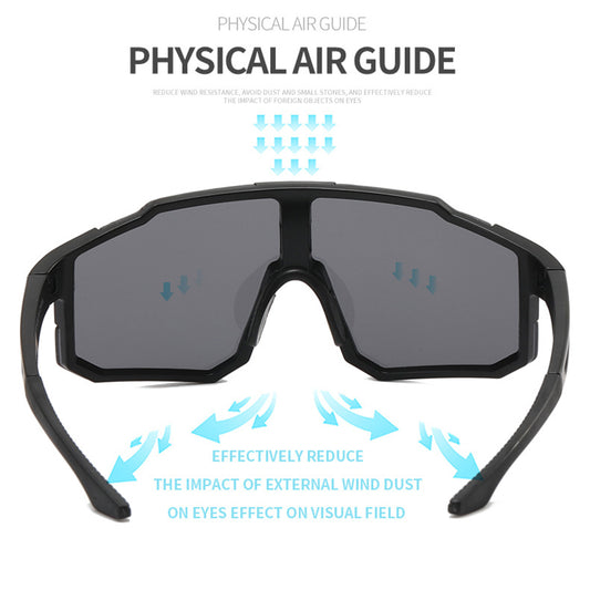 Unisex Cycling Glasses Techsuit 9337, UV Protection, Black Blue