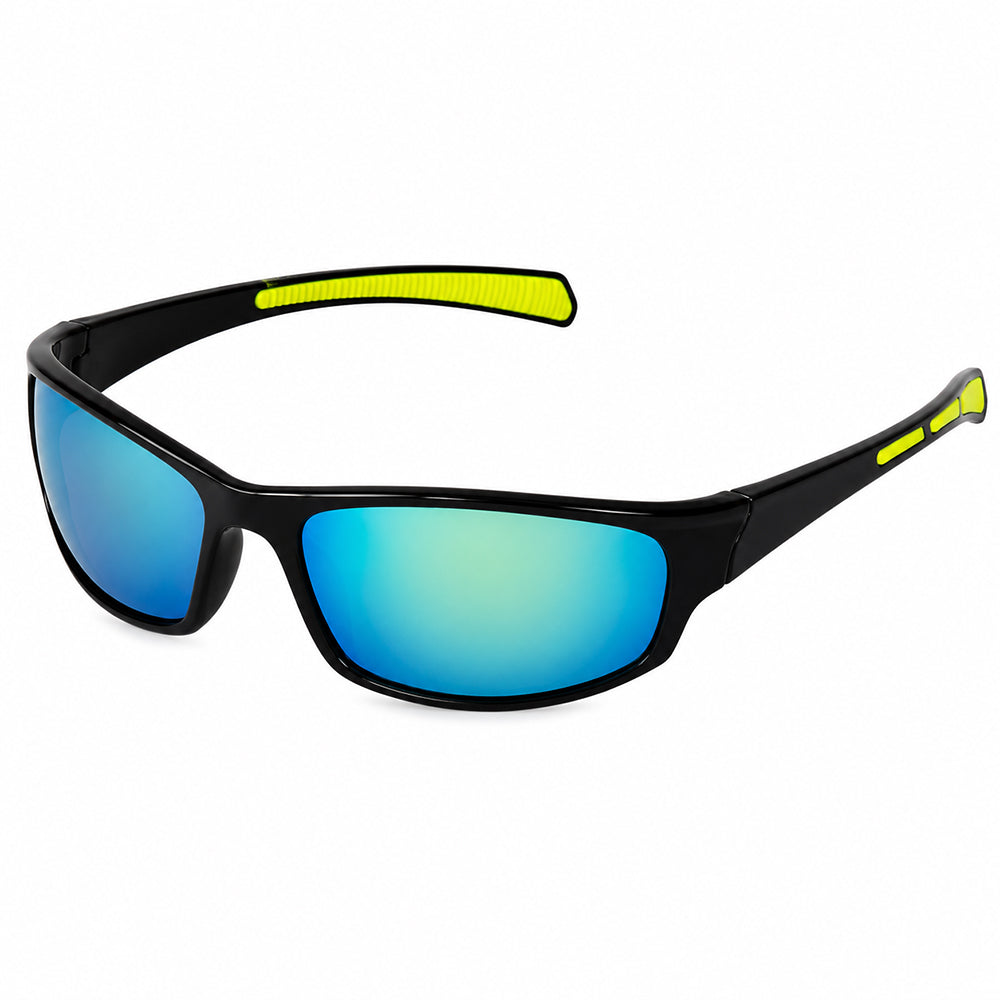 Unisex Techsuit 9937 Cycling Glasses, Black Blue Yellow