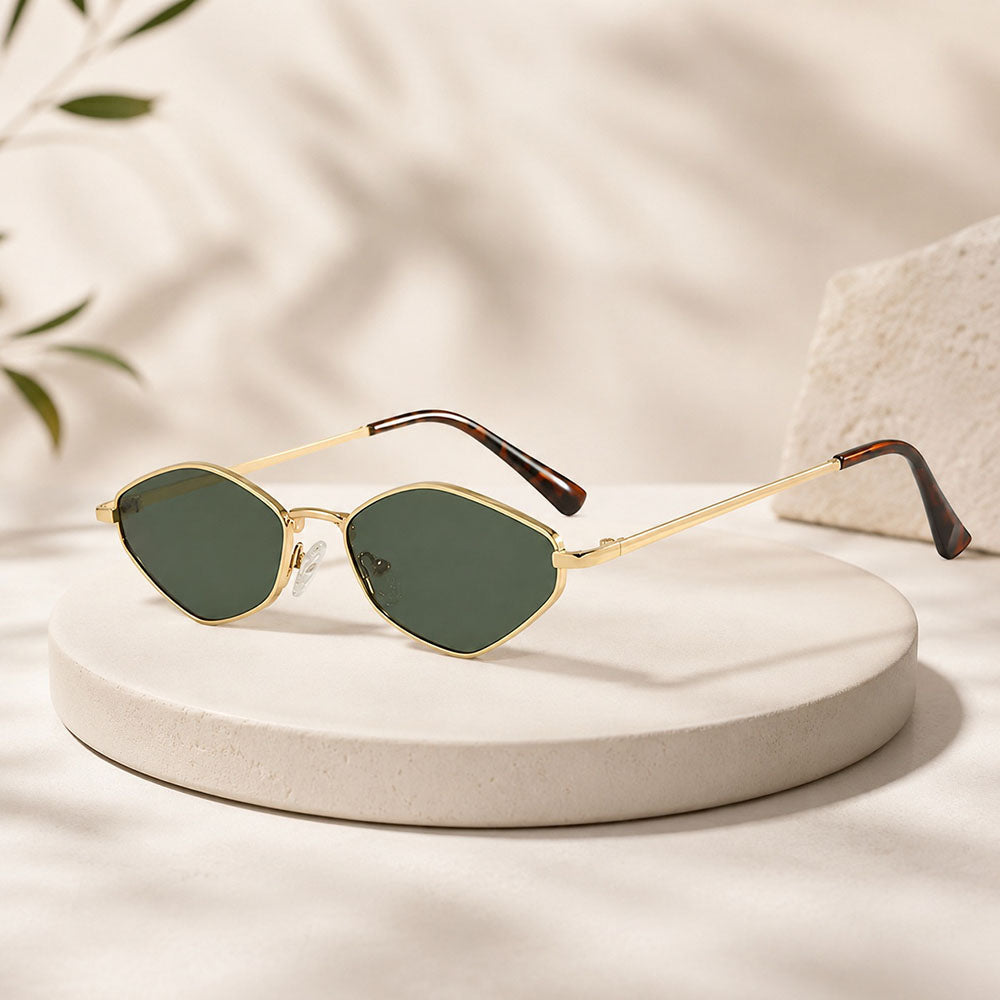 Techsuit 6206 Women's Sunglasses, Gold Green