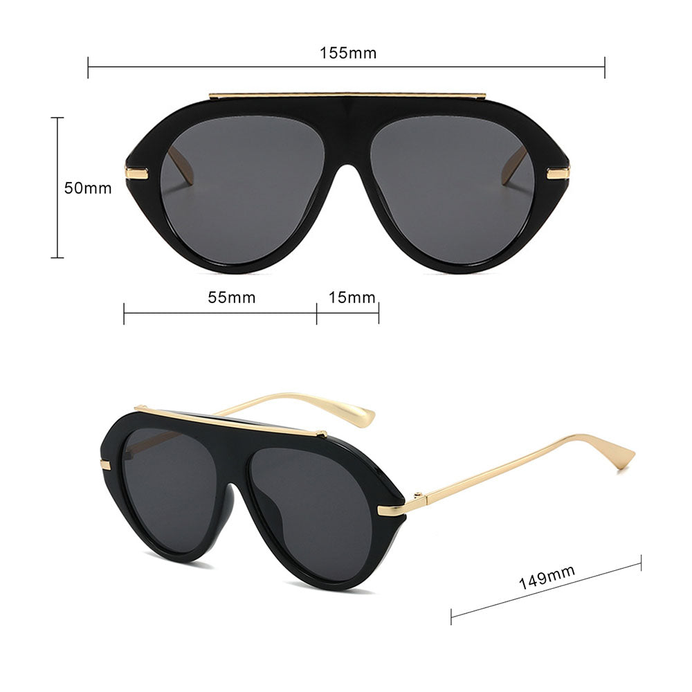 Techsuit 8092 Women's Sunglasses, Black Brown