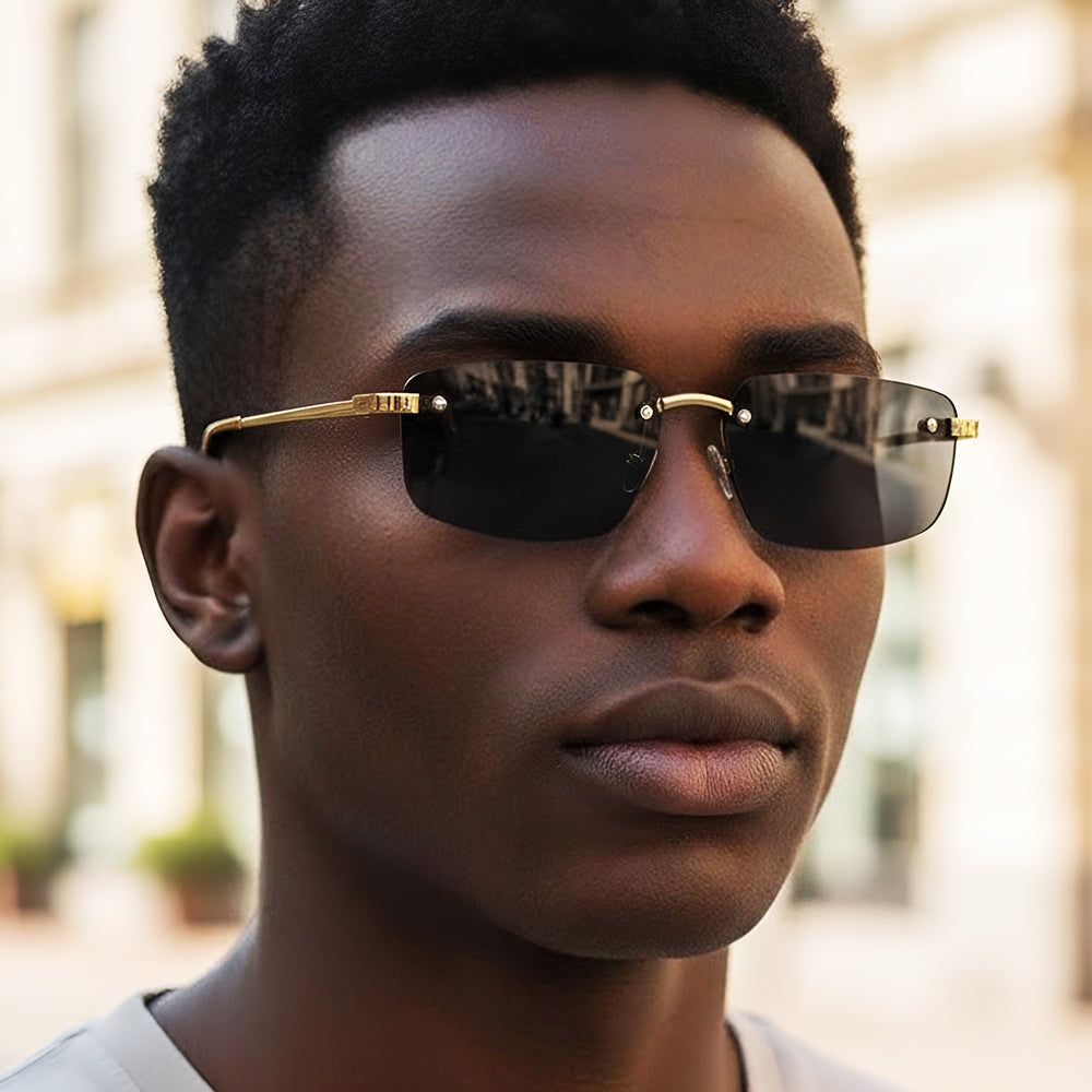 Unisex Techsuit S098 Sunglasses, Gold Purple