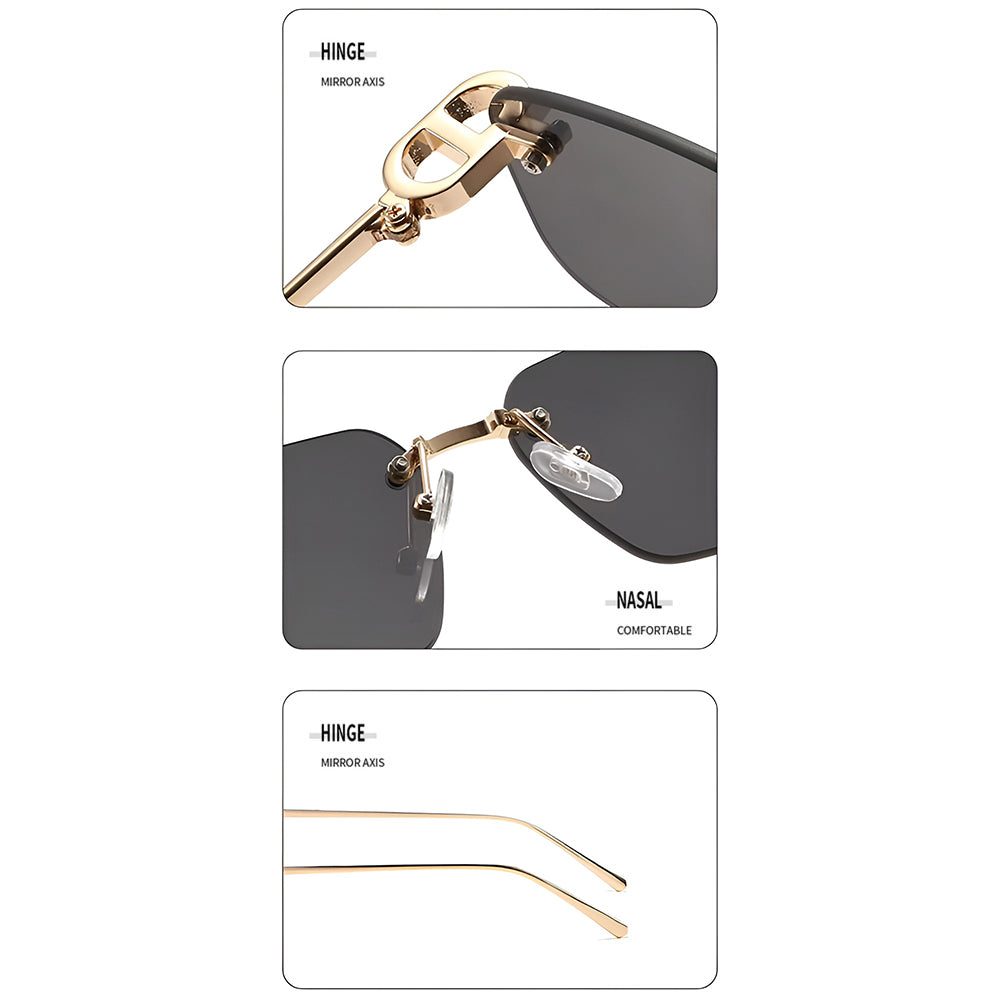 Unisex Techsuit S098 Sunglasses, Gold Purple