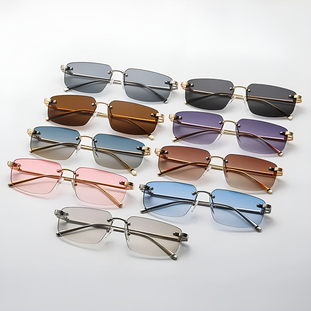 Unisex Techsuit S098 Sunglasses, Gold Pink