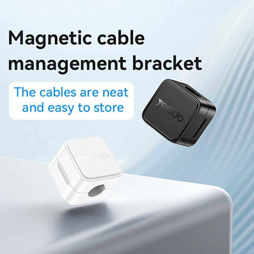Yesido C216BL Cable Organizer, Set of 4 Pieces, Black