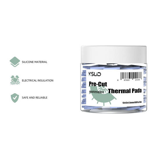 Thermal Conductive Pad KSLid P100, 12mm x 12mm x 1.5mm, Set of 100 pieces