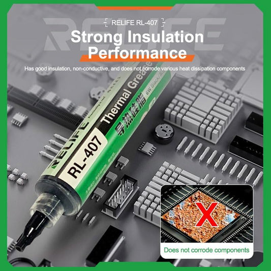 Relife RL-407 Thermal Paste, Syringe Type, 20g, Black