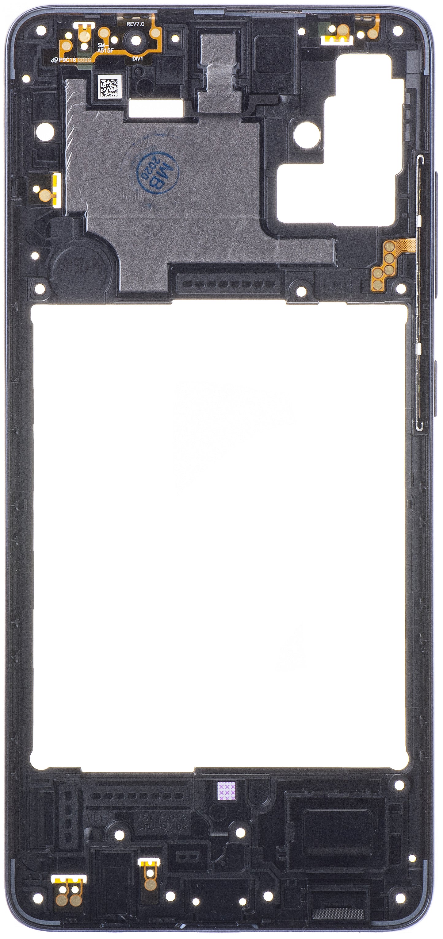 Middle Housing Samsung Galaxy A51 A515, Black
