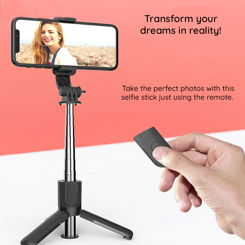 Selfie Stick Bluetooth Techsuit L11, Universal, Black