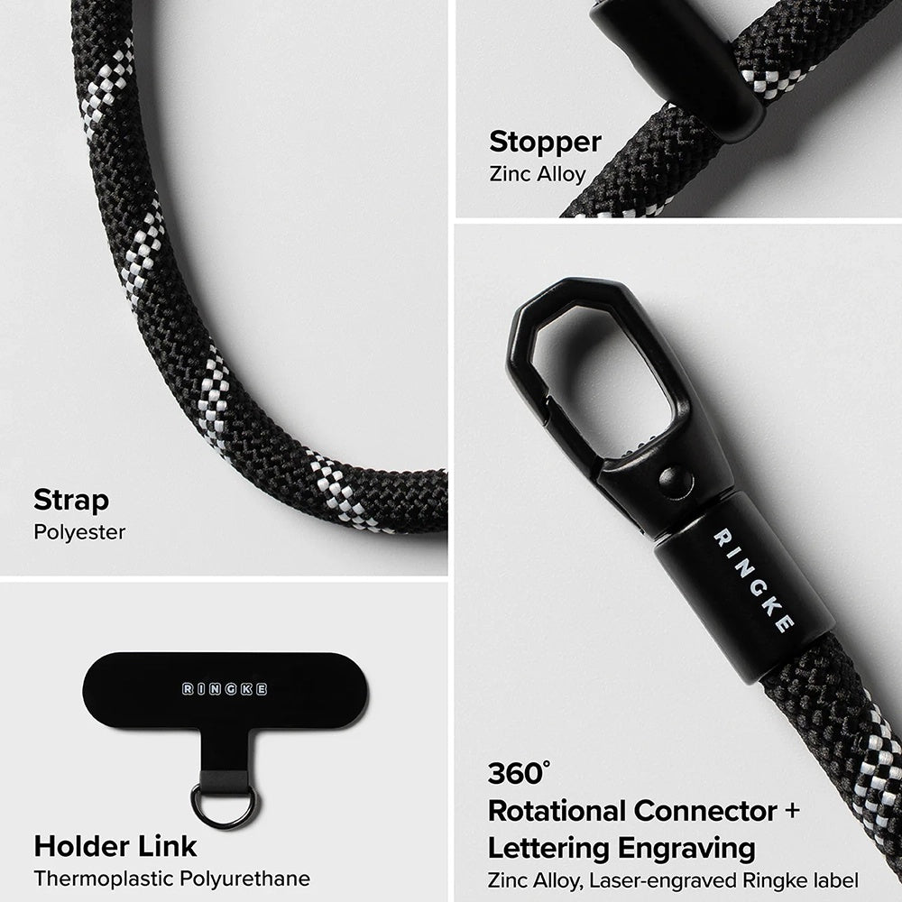 Ringke Link Flow P-Type Phone Lanyard, White