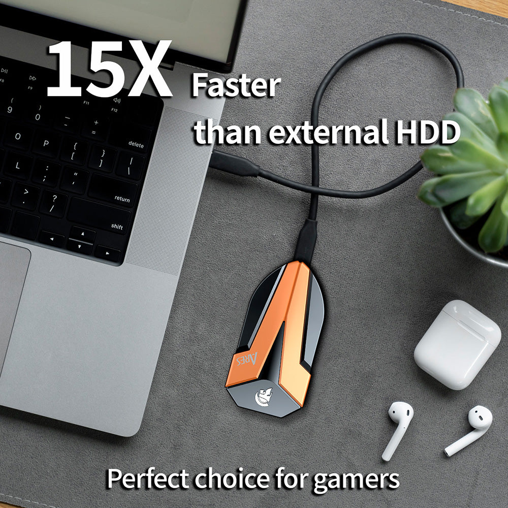Solid State Drive (External SSD) Dato Ares Amber Shield, 2TB, Black ARSASE-2TB