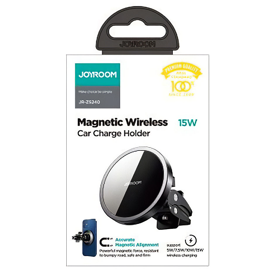 Joyroom JR-ZS240 Air Vent Wireless Car Charger, 15W, 1.67A, Black