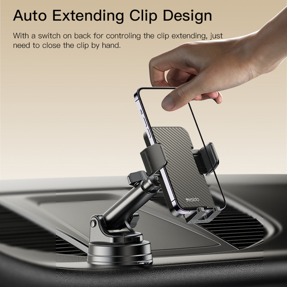 Yesido C173 Car Holder, 4.7inch - 7.2inch, Black