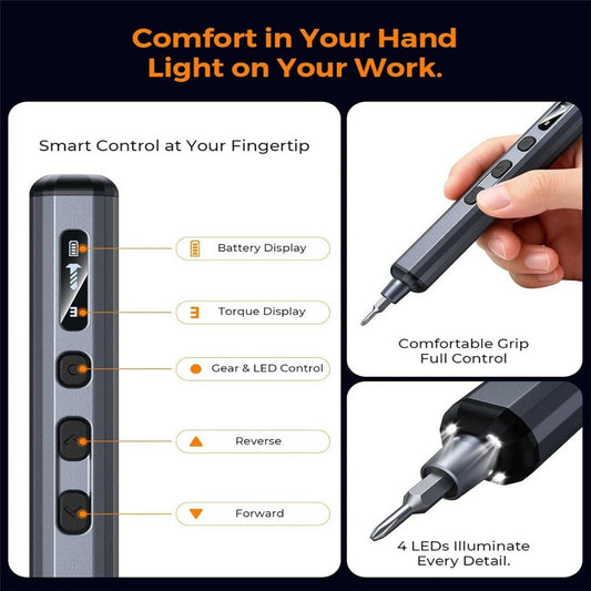 Axth Electric Screwdriver, 76in1, Gray