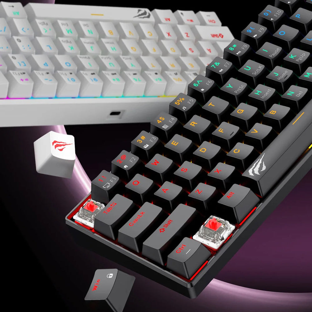 HAVIT KB903L Gaming Keyboard, RGB, 1.8m, White Blue