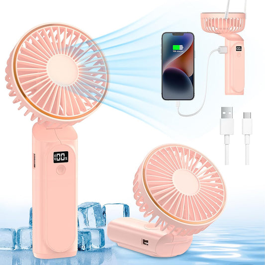 Techsuit M12 Portable Fan, Pink