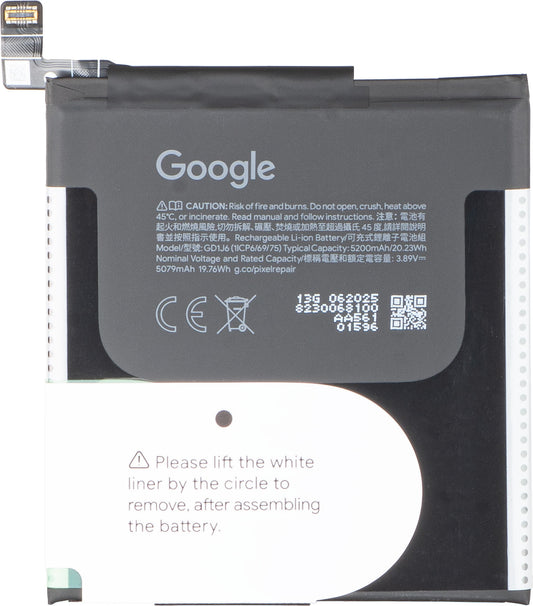 Google Pixel 10 Pro XL Battery, GD1J6, Service Pack G949-01616-00