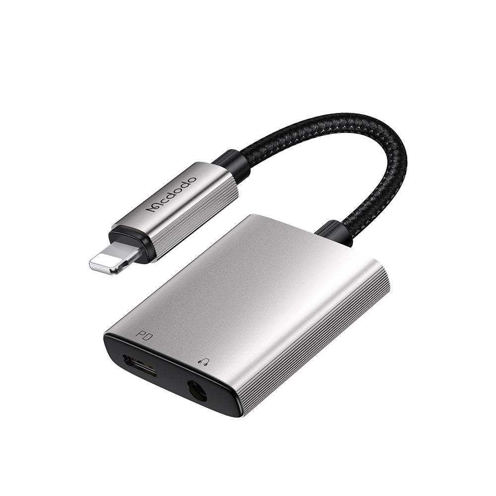 Lightning Audio Adapter - Lightning / 3.5mm McDodo CA-5540 Wales, Gray