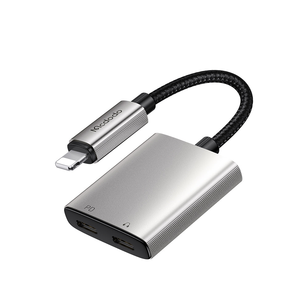 Lightning Audio Adapter - Lightning / Lightning McDodo CA-5560 Wales, Gray