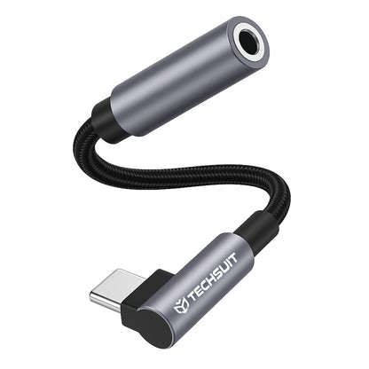 USB-C to 3.5mm Audio Adapter Techsuit AC7 MusicDox, Gray