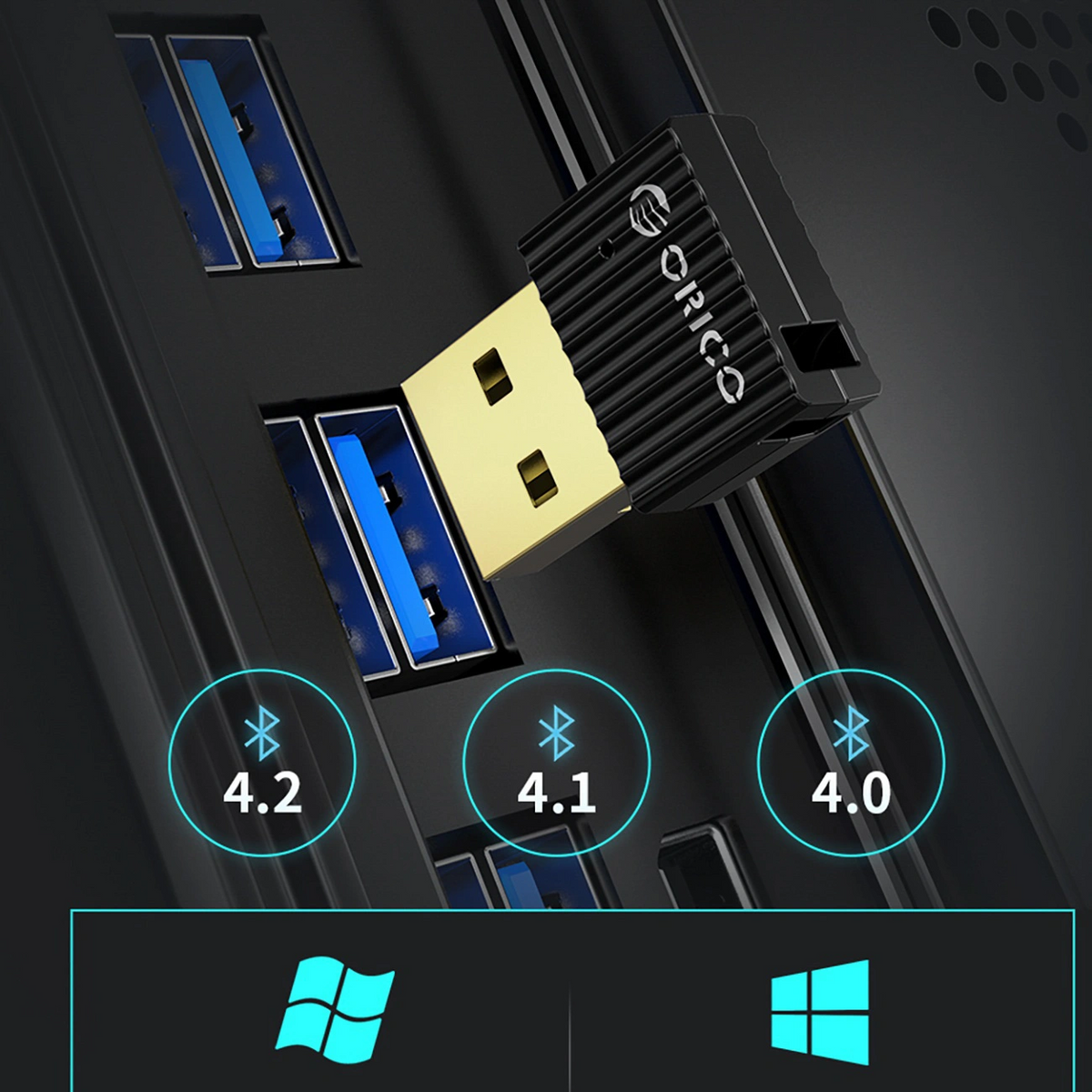 Orico BTA-53 USB Bluetooth Adapter, Black
