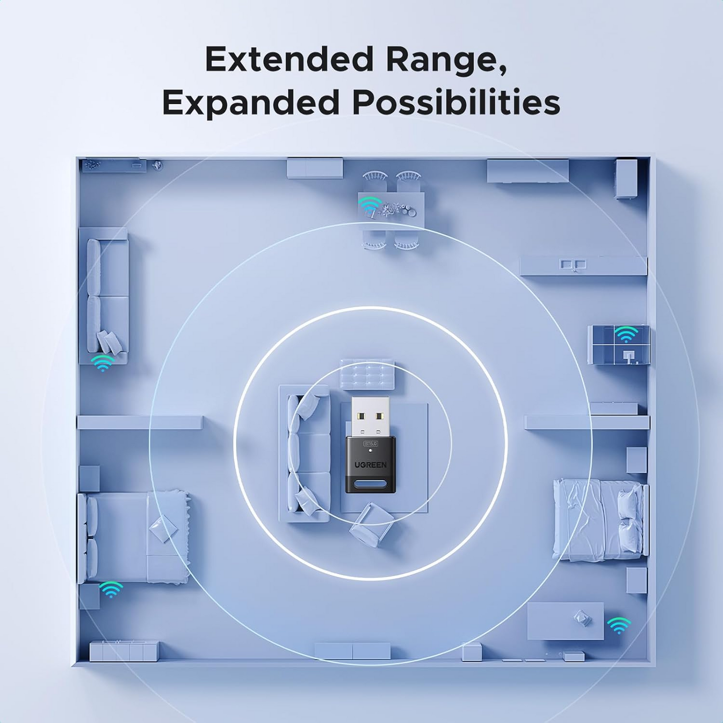 UGREEN CM748 (75073) USB Bluetooth Adapter, Black