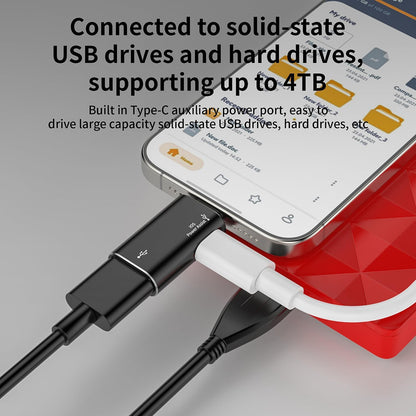 OTG Lightning - USB-A Techsuit A18 AluVoltX Adapter, Black